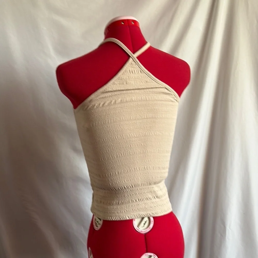 Old Navy Cream Halter Tank Top sm156 - Picture 3 of 5